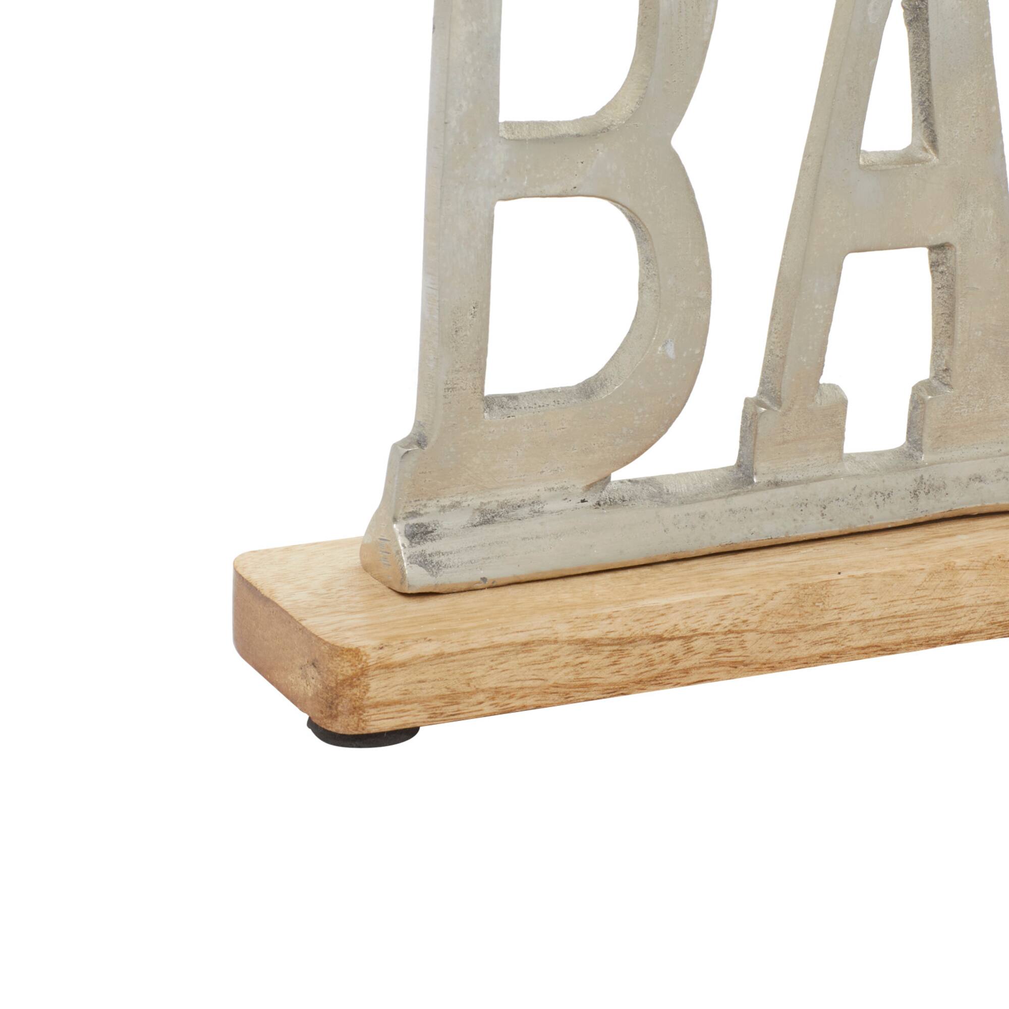 10" Silver Aluminum Glam Bar Tabletop Sign